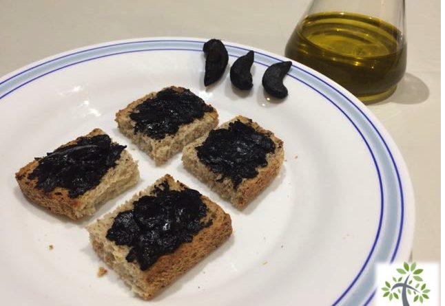 Breakfast with black garlic